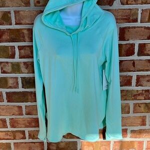 NWT Athleta Uptempo Hoodie Sweatshirt in Mint Green. Small